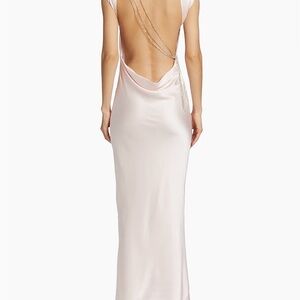 Elegant Pink Backless Dress
